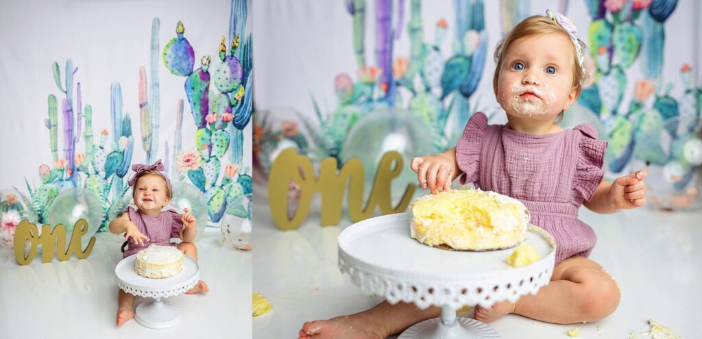 Cake smash photography Phoenix, baby 1st birthday session Phoenix